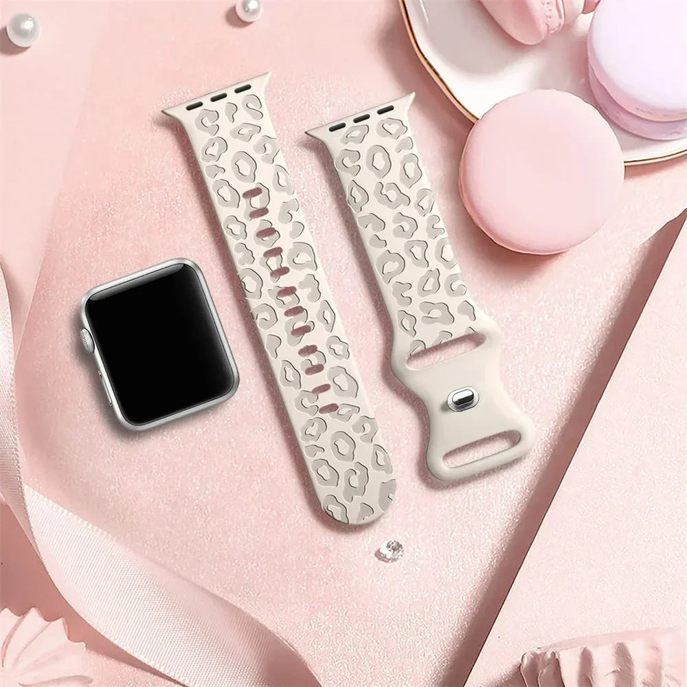 Fashionable Leopard Print Band for Apple Watch - Ideal Phone Accessories