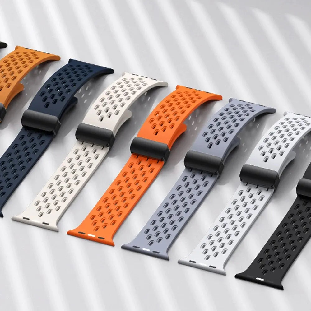 Amazing Breathable Silicone Band for Apple Watch - Ideal Phone Accessories