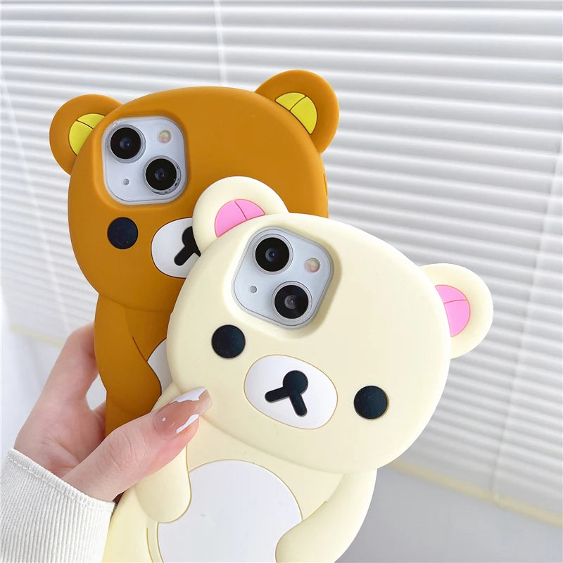 Lovely Silicone Soft Bear Cover Case for iPhone - Ideal Phone Accessories