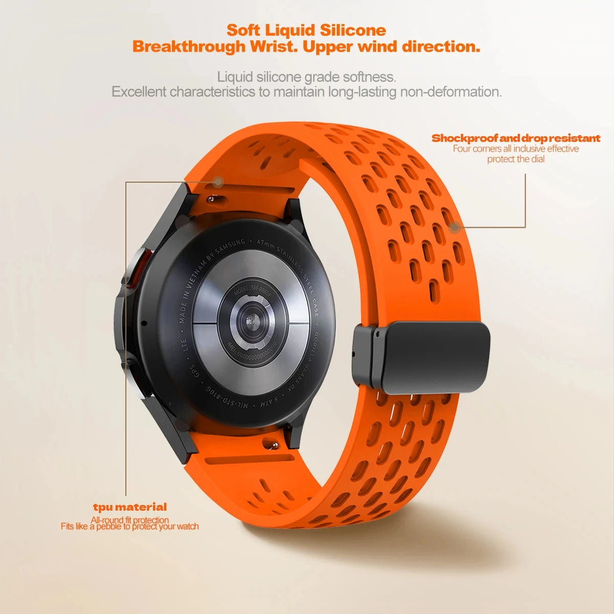 Astonishing Silicone Band for Samsung Galaxy Watch - Ideal Phone Accessories