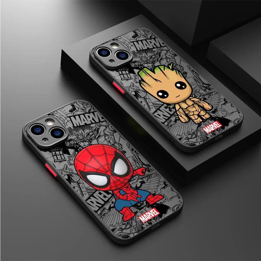 Fantastic Cartoon Groot Spiderman Case for iPhone - Ideal Phone Accessories