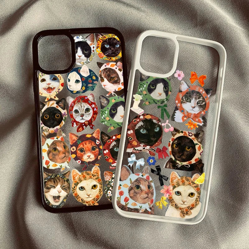 Elegant Clear Cat Design Case for iPhone - Ideal Phone Accessories