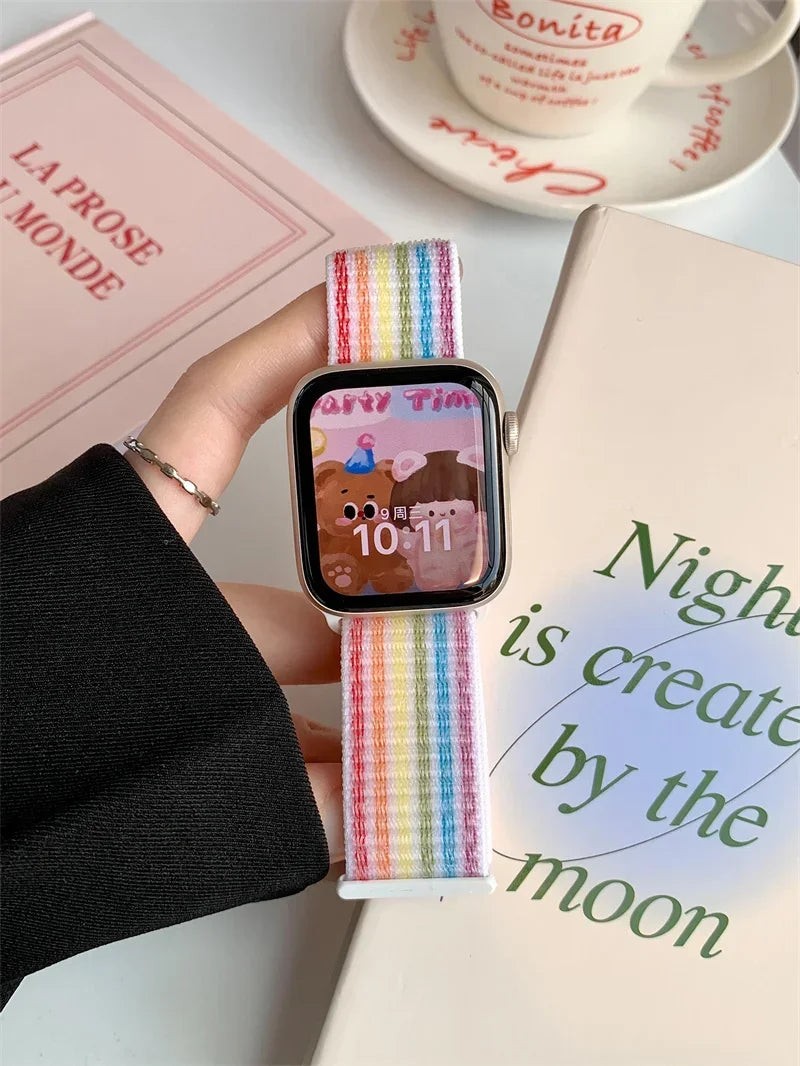 Cute Nylon Breathable Band for Apple Watch - Ideal Phone Accessories