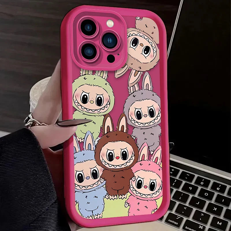 Lovely Cute Labubu Cartoon Case for iPhone - Ideal Phone Accessories