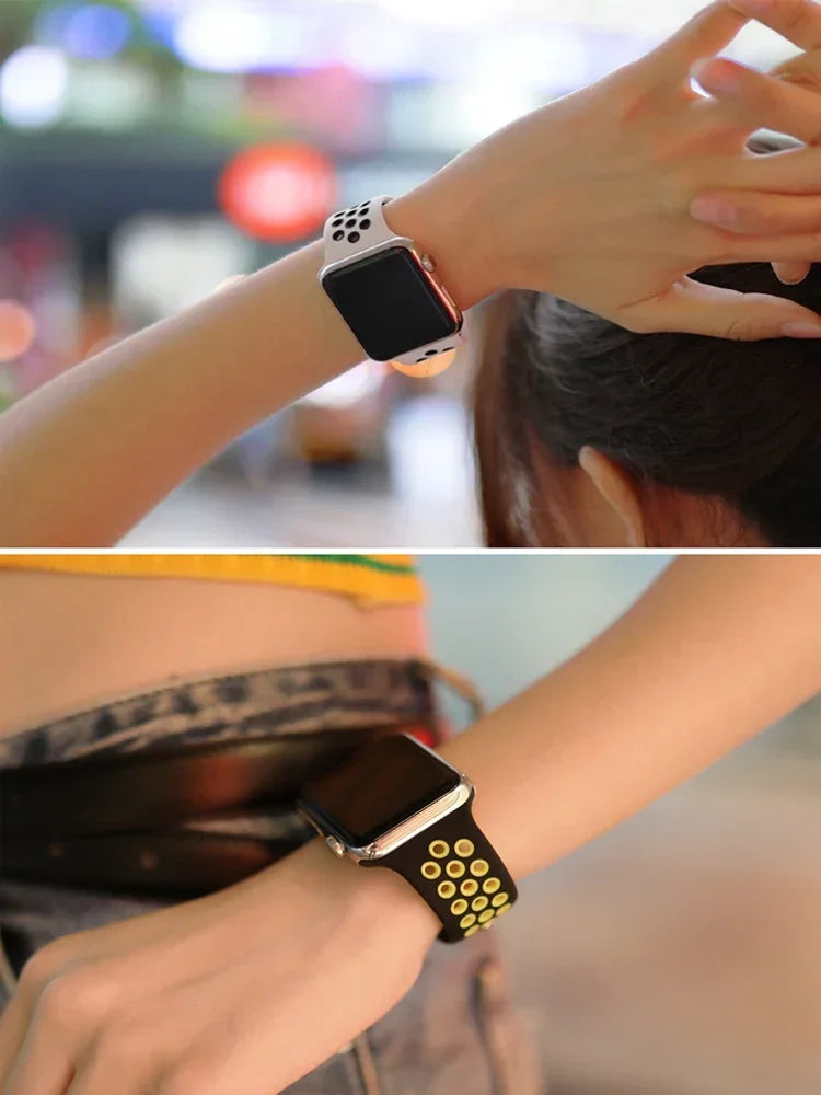 Stylish Sport Silicone Band For Apple Watch - Ideal Phone Accessories