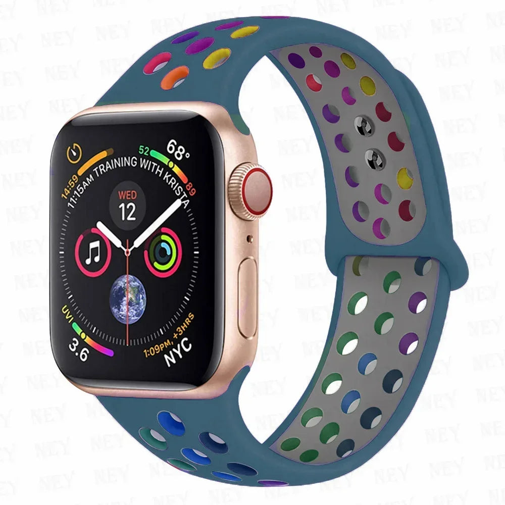 Stylish Sport Silicone Band For Apple Watch - Ideal Phone Accessories