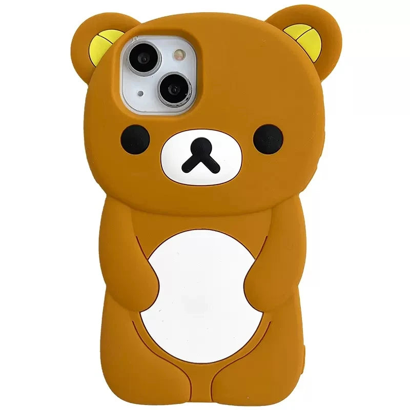 Lovely Silicone Soft Bear Cover Case for iPhone - Ideal Phone Accessories