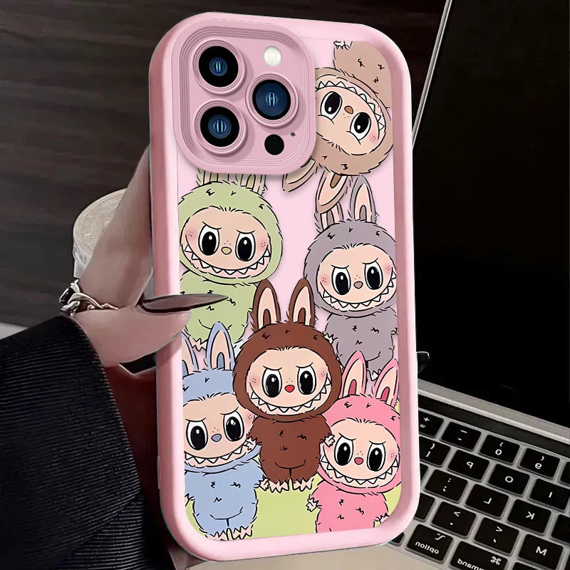 Lovely Cute Labubu Cartoon Case for iPhone - Ideal Phone Accessories
