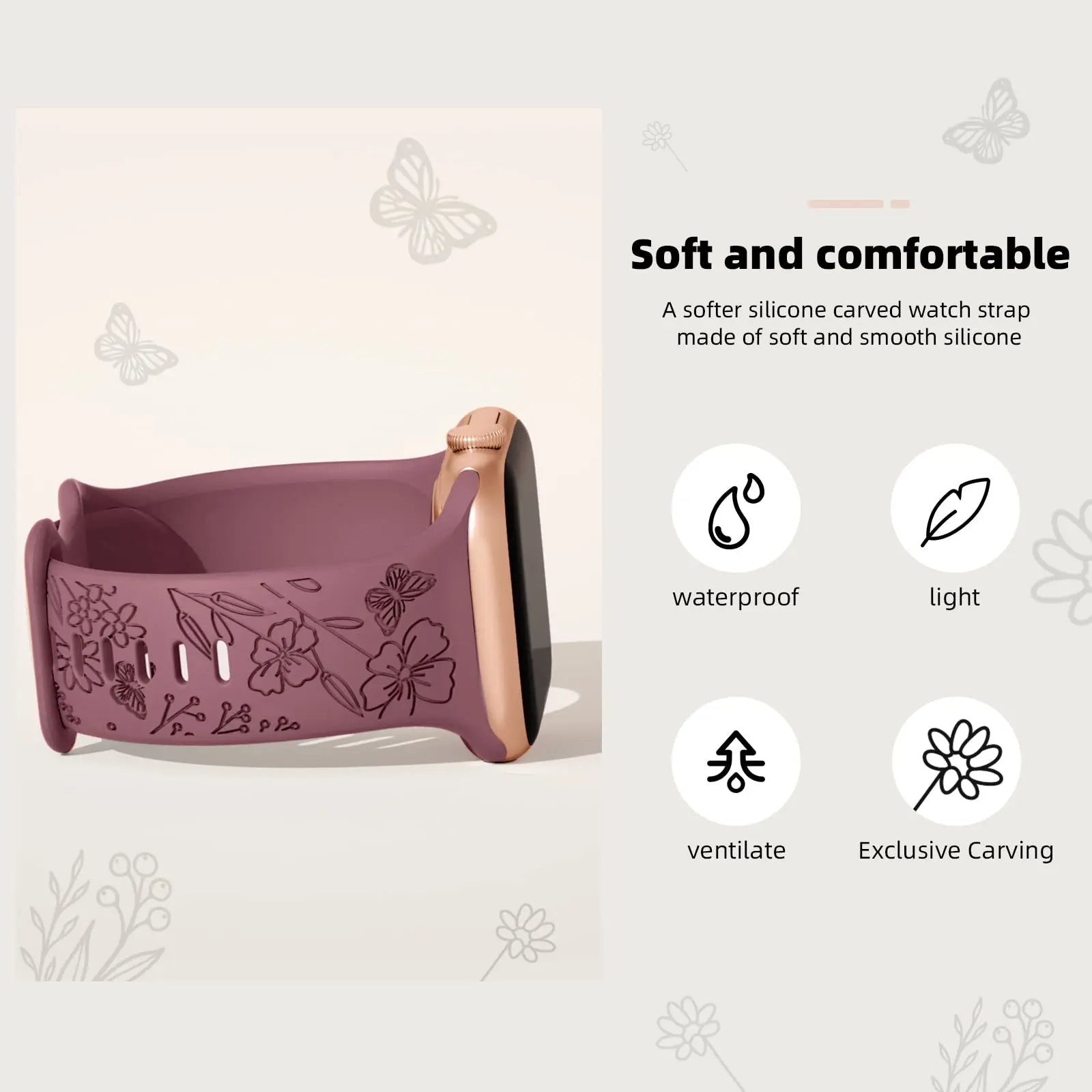 Magnificent Floral Print Band for Apple Watch - Ideal Phone Accessories