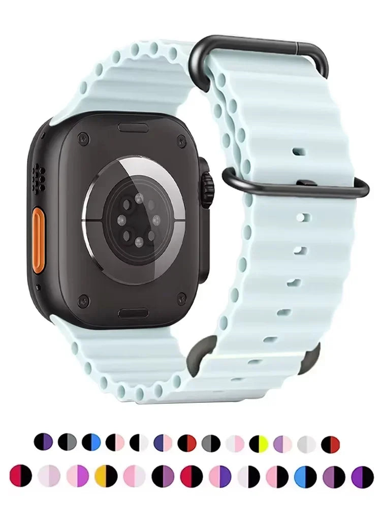 Elegant Ocean Silicone Band for Apple Watch - Ideal Phone Accessories