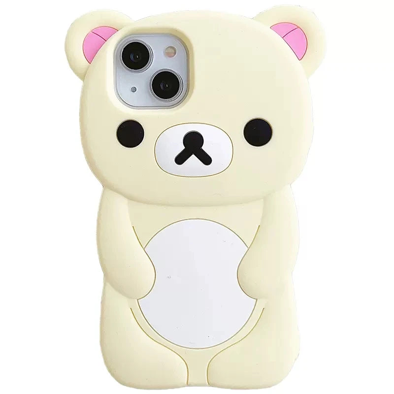 Lovely Silicone Soft Bear Cover Case for iPhone - Ideal Phone Accessories