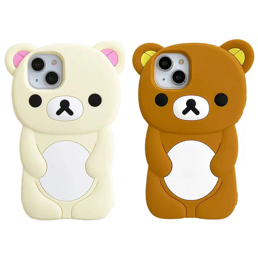 Lovely Silicone Soft Bear Cover Case for iPhone - Ideal Phone Accessories