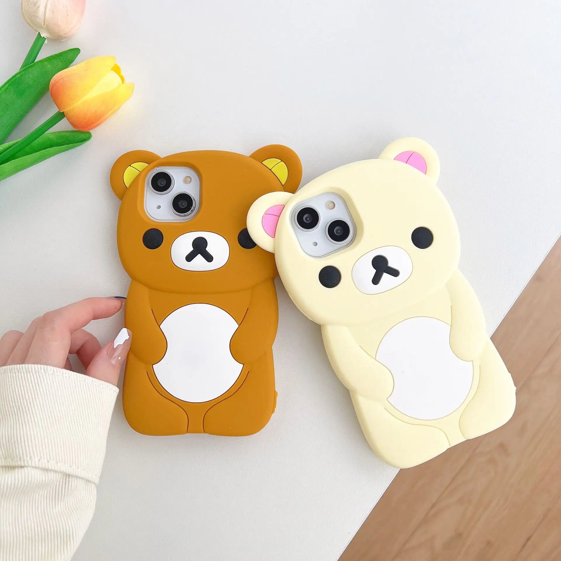 Lovely Silicone Soft Bear Cover Case for iPhone - Ideal Phone Accessories