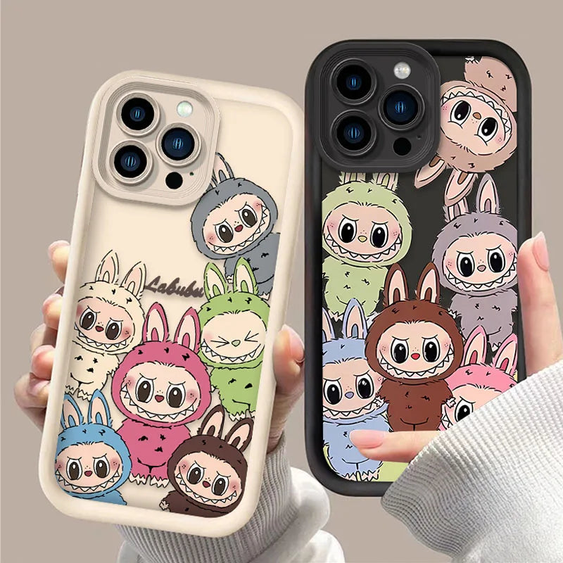 Lovely Cute Labubu Cartoon Case for iPhone - Ideal Phone Accessories